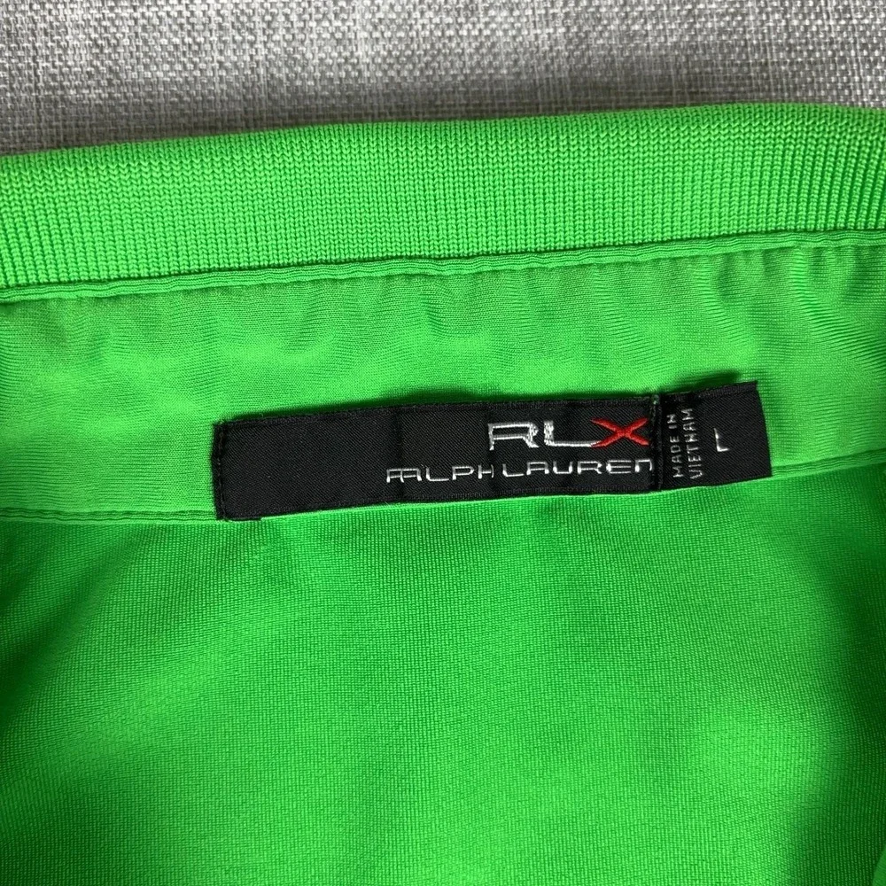 RLX Ralph Lauren Polo Shirt Mens L Green RSM Classic Golf Jersey Short Sleeve